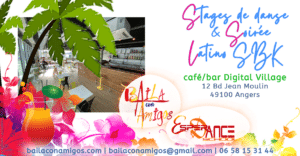 stage de danses afro latino et soirées sbk au café bar Digital Village - Angers