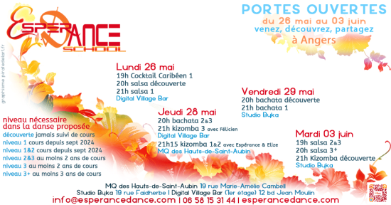 portes ouvertes du 26 mai au 03 juin 2025
